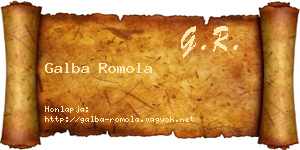 Galba Romola névjegykártya